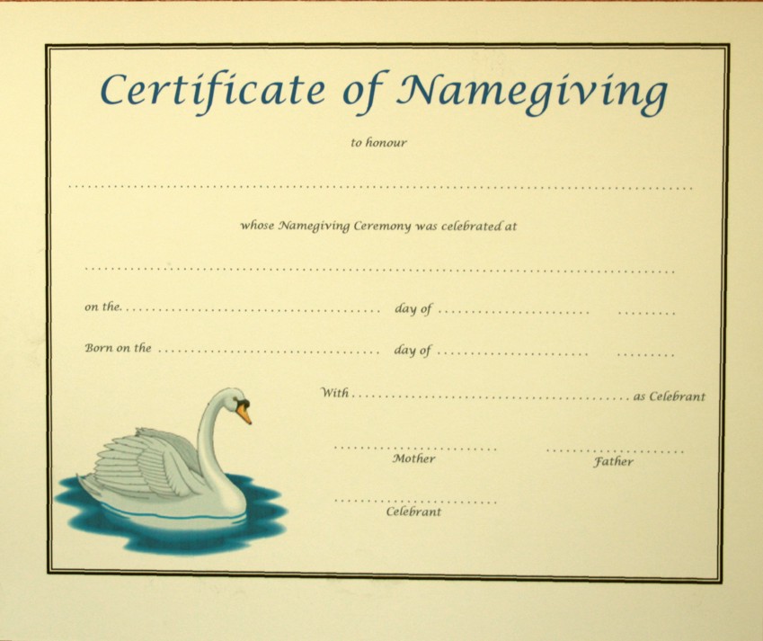 Final Cert Namegiving Swan