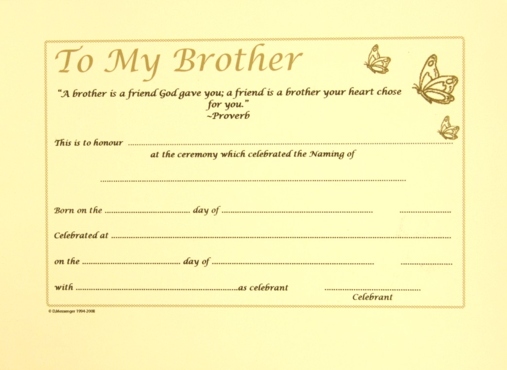 Final to my brother