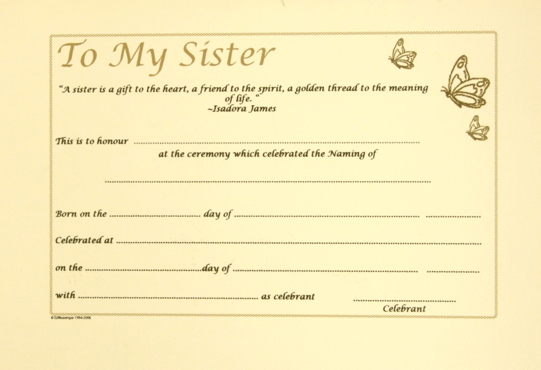 Final to my sister